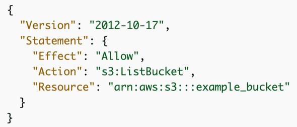 정책 JSON 문서 예시